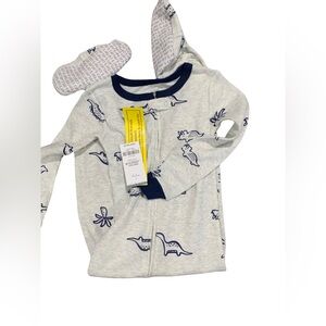 NWT Carters boys 4T dino themed footie pajamas